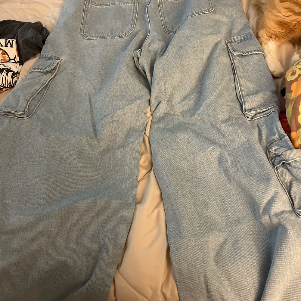 Light Blue Cargo Jeans